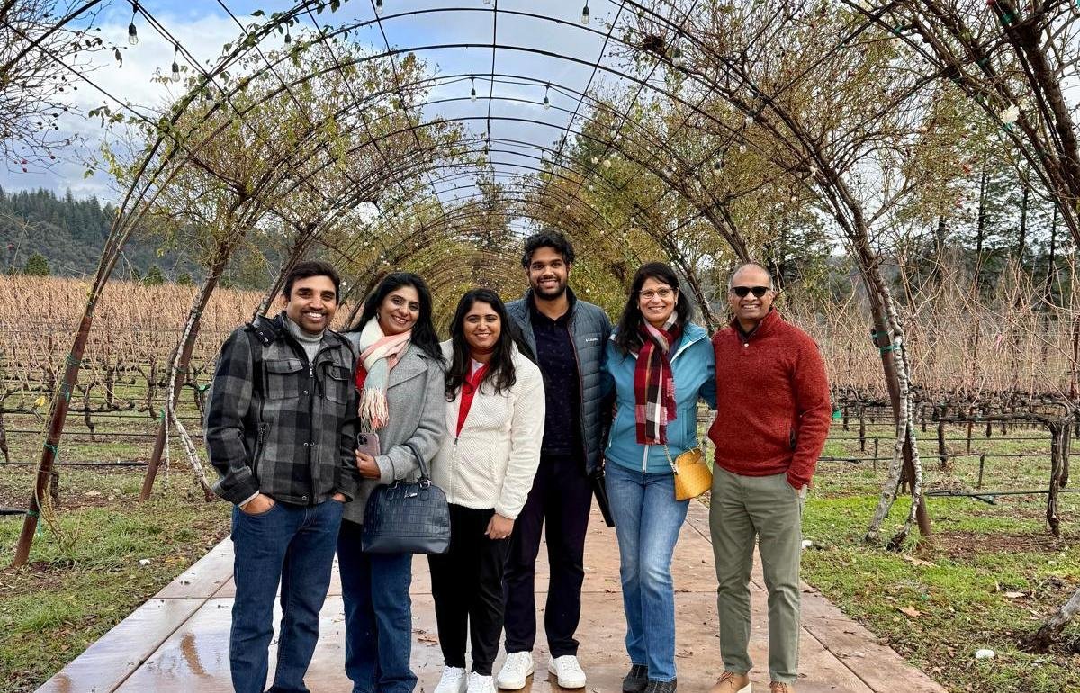 Jag Nagendra with his family